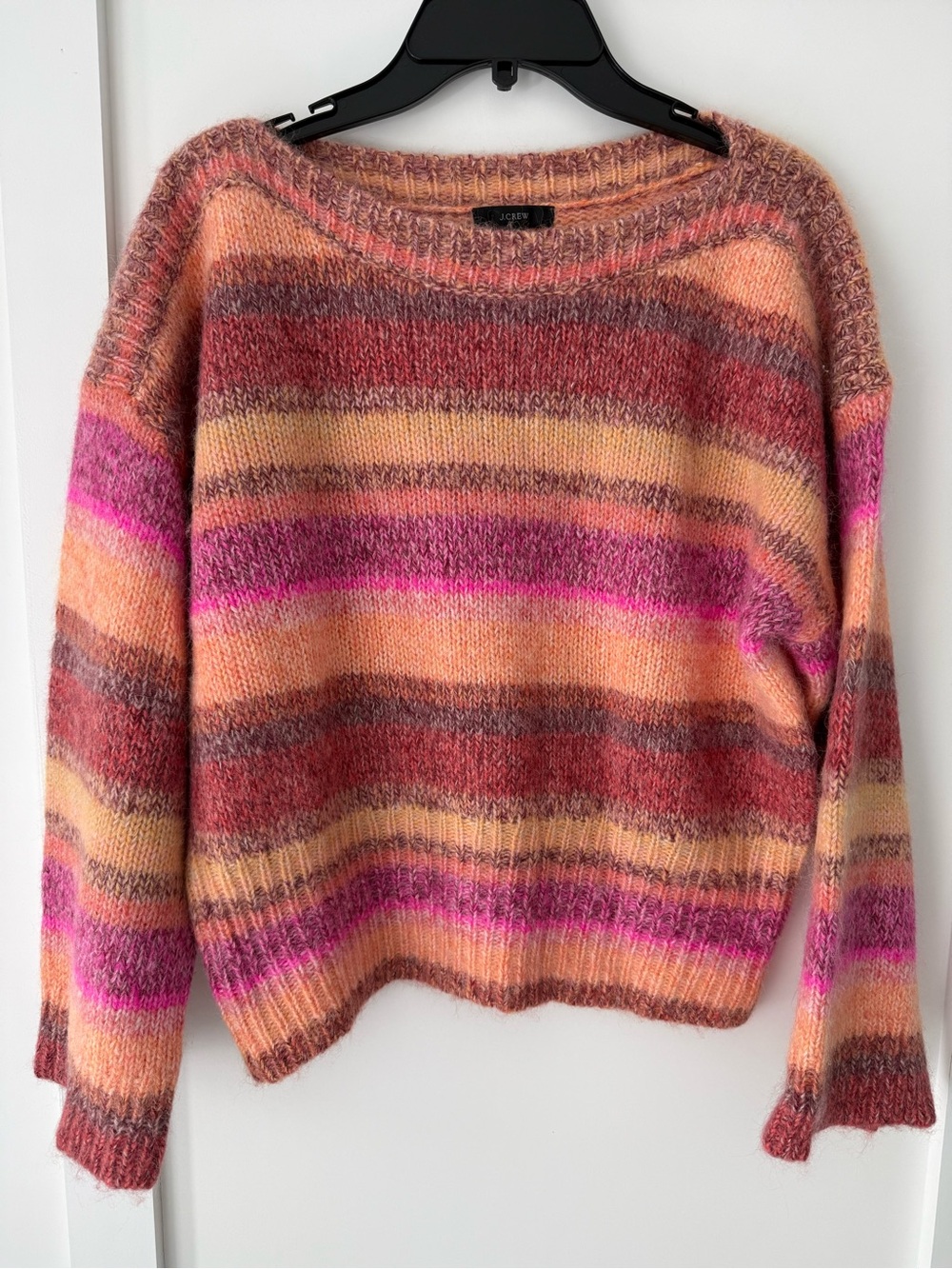 J. Crew | Marino Wool/Alpaca | Striped Marled Bell Sleeve Sweater